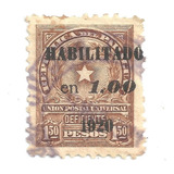 Selo Postal Paraguai Sobre-taxado Em 1 Peso - 1920 - F05