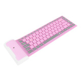 Sem Fio Dobrável Flexível Rosa Para Laptops De