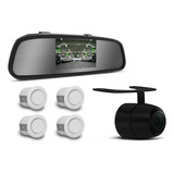 Sensor De Estacionamento Branco Com Espelho Retrovisor
