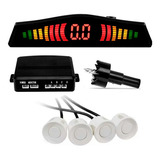 Sensor De Estacionamento Ré 4 Sensores Sinal Sonoro Branco Cor Branco 22mm