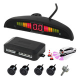 Sensor De Estacionamento Ré Buzzer Universal 3 Cores Display Cor Preto