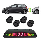 Sensor De Ré Com Display 4 Pontos Orbe B061 Sistema Visual Cor Preto Fosco