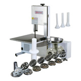 Serra Fita Com Moedor Carne Botini + 11 Discos E Kit Funil