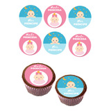 Serviço Impressão Em Papel De Arroz Cupcakes Chá Revelação