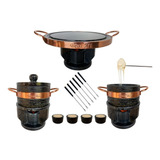 Set De Fondue Bras Art Fondue Preto - 11 Peças