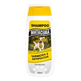Shampoo Cachorro Mata Cura Sarnicida Anti Pulgas 200ml