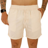 Short Bermuda Curta De Linho Algodão Esporte Fino Social 