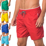 Short Tactel Calção Masculino Kit 5 Tecido Grosso 3 Bolsos 
