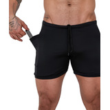 Shorts Compressão Térmico Corrida Segunda Pele Bolso Lateral