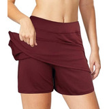 Shorts De Ginástica Com Lycra Esportiva 2 Em 1 Mulher