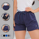 Shorts Feminino Academia Fitness 2 Em 1 Com Bolso Dryfit