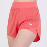 Shorts Fila Basic Train Double Feminino Coral
