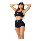 Shorts Gym Era Preto Com Etiqueta Emborrachada Hipkini
