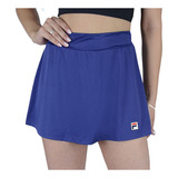 Shorts Saia Feminino Fila Tennis Azul Carbono - F12tn00