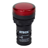 Sinaleiro Max Boton Vermelho 24v Led Steck