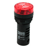 Sinalizador Sonoro Led Vermelho 48vca/cc 22mm Metaltex