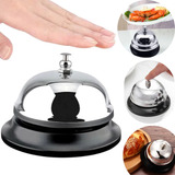 Sino De Balcão Campainha Metal Sineta Chamado Recepção Hotel Cor Preto/ Cinza