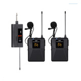 Sistema De Microfone De Lapela Duplo Sem Fio 30m