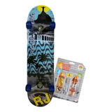 Skate Completo Semi Profissional Shape Até 70kg + Skate Dedo