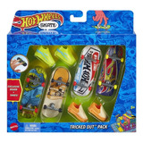 Skate Dedo Hotwheels Pack 4 Fingerboards & Shoes - Hgt84 Cor Do Skate Sortido