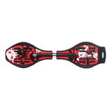 Skate Duas 2 Rodas Waveboard Longboard Surf Rua Rocking Cor Vermelho