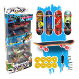 Skate Fingerboard De Dedo Lixa Rolamento + Peças Brinquedo