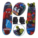 Skate Infantil Vingadores+ Kit De Segurança - Barato !!!