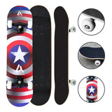Skate Iniciante Completo Esqueite Desenho Skat Vingadores