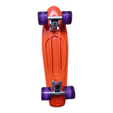 Skate Mini Cruiser Crème Preto - Tipo Penny Plastico