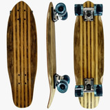 Skate Mini Cruiser Retrô 66cm X 19cm Lixa Jateada Gp Long