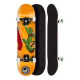 Skate Montado Cisco Ninja 8.0 - Semi Pro Até 120kgs Cor Laranja