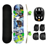 Skate Montado Completo Street Infantil Com Kit Acessórios