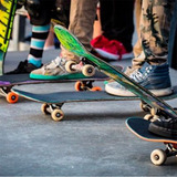 Skate Montado Semi Profissional Skatetboard Spin Abec 9 Cor Das Rodas Laranja