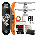 Skate Pró Santa Cruz 8.5 + Crail 149mm + Moska 58+ Redbones