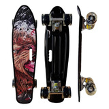 Skate Roda Pu 60mm Led 55,5cm Mini Cruiser 