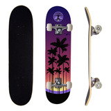 Skate Street Completo Montado Semi Profissional Pro-1 Maple Sunset Beach 100kg Life Dreams