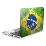 Skin Adesivo Protetor Notebook 14 Wide Bandeira Brasil D1