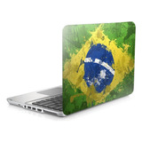 Skin Adesivo Protetor Notebook 14 Wide Brasil Bandeira D1