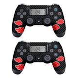 Skin Carbono Compatível Controle Ps4 Naruto Akatsuki