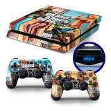 Skin Para Ps4 Fat Adesiva Gta V 5