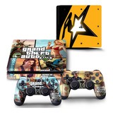 Skin Para Ps4 Slim Adesiva Gta V 5