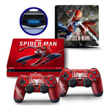 Skin Para Ps4 Slim Adesiva Spider-man Homem-aranha