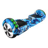 Smart Balance Skate Elétrico Hoverboard 6.5 Bluetooth Com Led Azul Camuflado