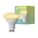 Smart Lâmpada Spot Wi-fi Positivo Casa Inteligente, Dicroica, Gu10, 350lm, Led 4,5w, Bivolt - Compatível Com Alexa, Branco Quente