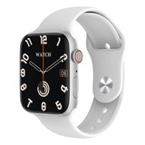 Smartband Microwear Series 9 Watch 9 Pro - W99+ W99+ 2024 1.95 Caixa 45mm De Metal Branca, Pulseira De Silicone E O Arco De Dlc