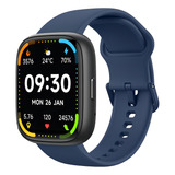 Smartwatch Alexa Integrada Tela 1.83 Full Hd Proteção Ip68 Caixa Azul Desenho Da Pulseira Milanese