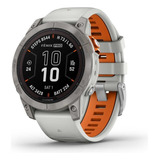 Smartwatch Garmin Fenix 7 Pro Zafiro 47mm 1.2in Caixa 47mm Cinzento-nublado, Pulseira Cinza/laranja