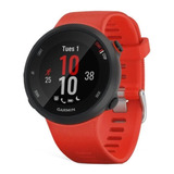 Smartwatch Garmin Forerunner 45 1.04 Caixa 42mm Preta, Pulseira Vermelha-lava De Silicone