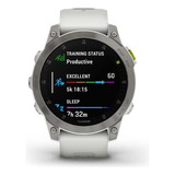Smartwatch Garmin Zafiro Epix Gen 2 1.3 Caixa De Safira Prateada, Pulseira Branca