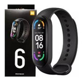 Smartwatch Relógio Inteligente M6: Tecnologia Avançada Caixa Preto Pulseira Preto Bisel Preto Desenho Da Pulseira Retâmgulo